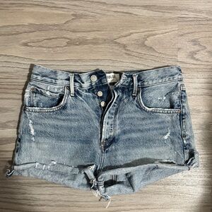 Agolde Distressed Blue Jean Shorts Size 28